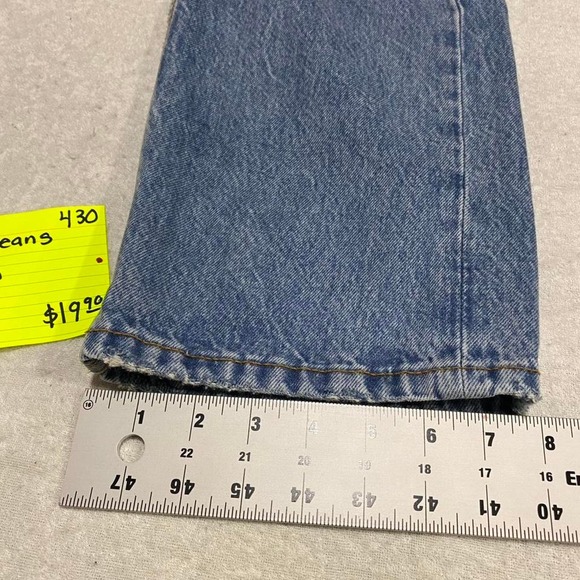 Zara blue women 0 straight leg denim jeans distressed bottom. SKU430#denim - Picture 4 of 8